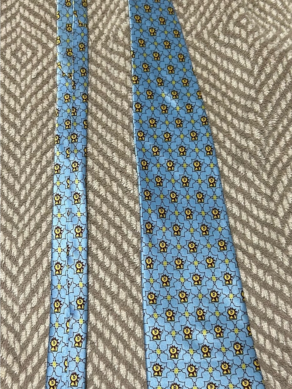 Classic Blue Geometric Men's Tie